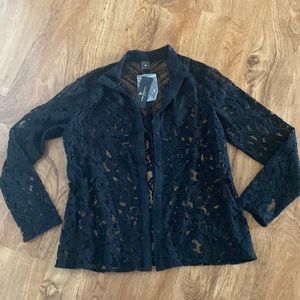 Worthington black lace cardigan. Size Petite Small